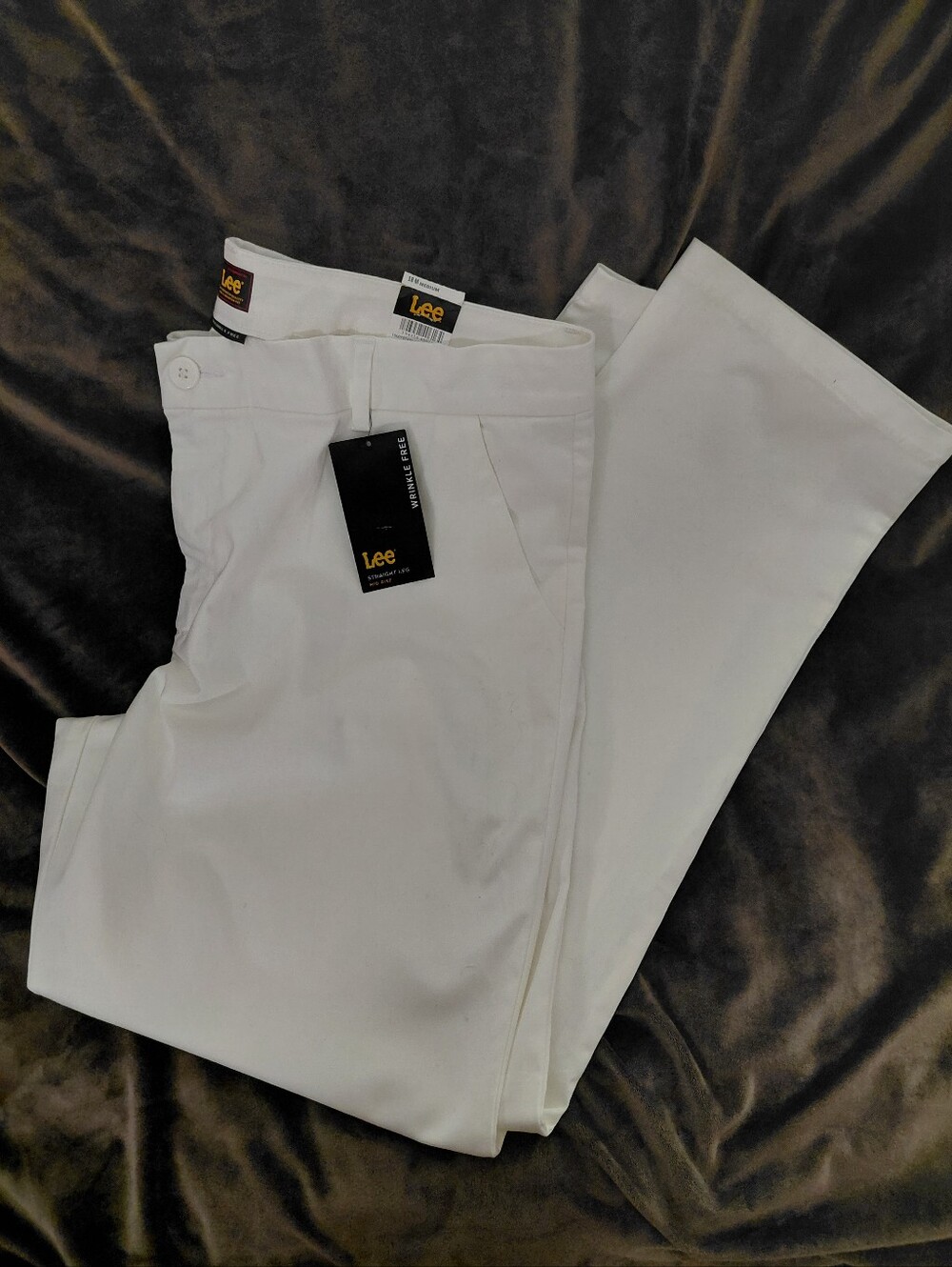 Lee White Casual Women's Plus Size Pants - Classic Clean Look